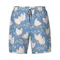 thumbnail image 4 of Lsque Mens Swim Trunks Funny Chicken Pattern - Bathing Suit Compression Liner - Beach Swim Shorts Swimwear - (S-3XL) - Stretch Quick Dry -Medium, 4 of 9