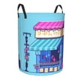 thumbnail image 2 of LNWH Laundry Basket, Pixel Store Pattern Foldable Laundry Hamper With Handles Waterproof, Medium, 2 of 8