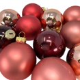 thumbnail image 2 of 2 Inch Shiny & Matte Red, Pink & Burgundy Glass Ball Christmas Ornament 12 Piece, 2 of 9