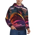 thumbnail image 2 of Sikiie Colorful Abstract Wave Motion Men's Hoodie, Essentials Hoodie, Sweatshirt, Pullover Hooded Sweatshirt for Men-4X-Large, 2 of 7