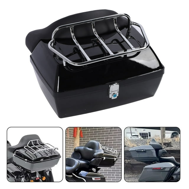48L Motorcycle Case, ABS Motorcycle Rear Wheel Case, Rear Luggage Box, Boot Rear Box Box for Helmets Luggage