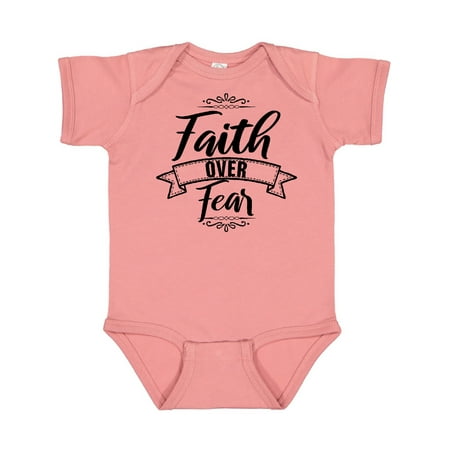 

Inktastic Cancer Awareness Faith Over Fear Gift Baby Boy or Baby Girl Bodysuit
