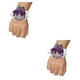 thumbnail image 3 of Wosthever Elegante Elástica Decorativa Y Ligera Ramillete De Muñeca De Rosa De Satén Hecho A Mano Femenino N7 Púrpura Uva N7 Uva Púrpura 2Conjunto, 3 of 6