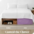 thumbnail image 4 of Bare Home Jupe de Lit Double Brossage - Premium 1800 Collection - Retombée de 15 Pouces - Lit Simple, Lavande, 4 of 4