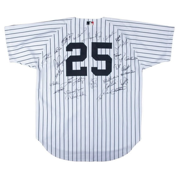 2005 New York Yankees Team Signed Jersey Derek Jeter Mariano Rivera JSA COA