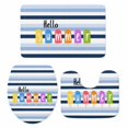 thumbnail image 2 of Hello Summer Bathroom Rugs Set Colorful Ice Cream Non Slip Absorbent Soft Bath Mats 3 Piece Set with Bathroom Rug, U-Shaped Floor Mat, Toilet Seat Cover Large Size, 2 of 9