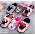thumbnail image 2 of Disney invierno niños niñas dibujos animados dormitorio lindo minnie mouse felpa algodón zapatillas hogar antideslizante grueso cálido lana Slippers245-Insole 23,5 cm Gao Jinjia LED, 2 of 2