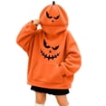 thumbnail image 6 of Ichuanyi Halloween Hoodies Kids Oversized Pumpkin Sweatshirts Tops with Pockets Cute Spooky Pumpkin Ghost Pullover Tops,Halloween Fall Long Sleeve Tops, 6 of 8