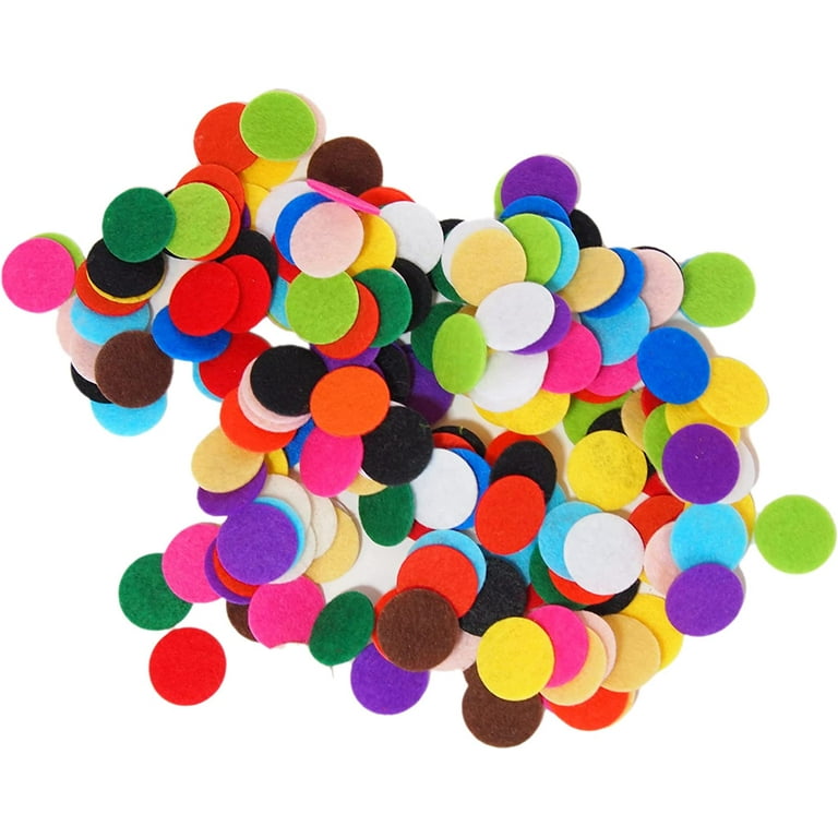Playfully Ever After 1.5 Inch Mixed Color Assortment 104pc Stiff Felt  Circles 
