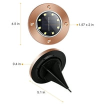 outdoor solar lights, 8 solar lights outdoor waterproof, solar garden lights landscape lighting suitable for courtyard path lawn courtyard deck driveway, warm white