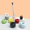 thumbnail image 4 of Versatile Toothbrush Holder Toothbrush Holder Mini Ceramic Toothbrush Stand Hollow Design Multi-purpose Pen Holder for Home Bathroom, 4 of 8