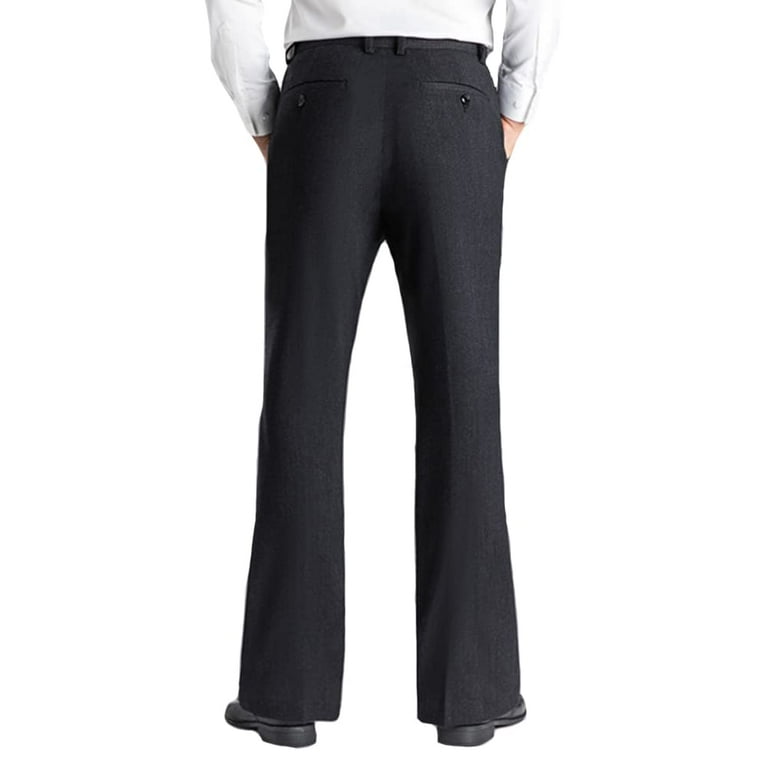 HAORUN Men Bell Bottom Flare Pants Vintage Bootcut Slim Fit