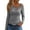 Gray, variant on Fall Fashion Must Haves Ladies Classic Fit Long Sleeve Solid Color Sweatshirt Tops Pullover for Fall Cold Shoulder Blouse Women Fall Clothes