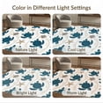 thumbnail image 7 of ODIKA 8'x10' Washable Area Rug Nautical Beachy Ocean Underwater Teal Navy Swimming Creatures for King Size Bedroom Under Bed, Master Suite, Non-Shedding, Easy Care, 7 of 7