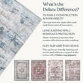thumbnail image 4 of Delara 3'x5' Machine Washable Area Rug, Soft & Durable, Non-Slip, Stain Resistant, Coastal Drift, for Bedroom, Living & Dining Room, 4 of 7