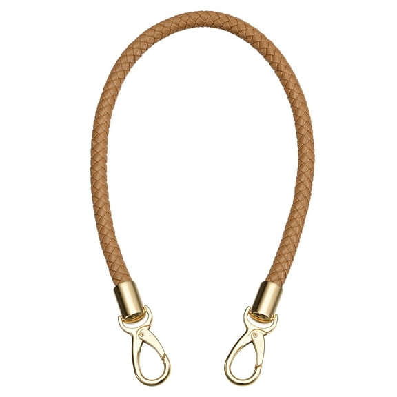 Uxcell 60cm/23.6" Braided Leather Purse Replacement Strap for Handbag, Coffee