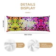 thumbnail image 3 of Bingfone Body Pillow Cover Long Pillow Case With Zipper Decorative Bedding Pillowcase 20"X54" Soft Cushion Pillow Case For Bedroom-Colorful Tie Dye Stained Glass 3, 3 of 8