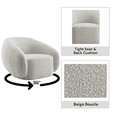 thumbnail image 3 of Isabel Beige Boucle Swivel Chair - 40" Wide Cozy Accent Chair for Living Room, Bedroom. Soft Boucle Fabric, 360° Rotation, High-Density Foam, No Assembly, 3 of 8