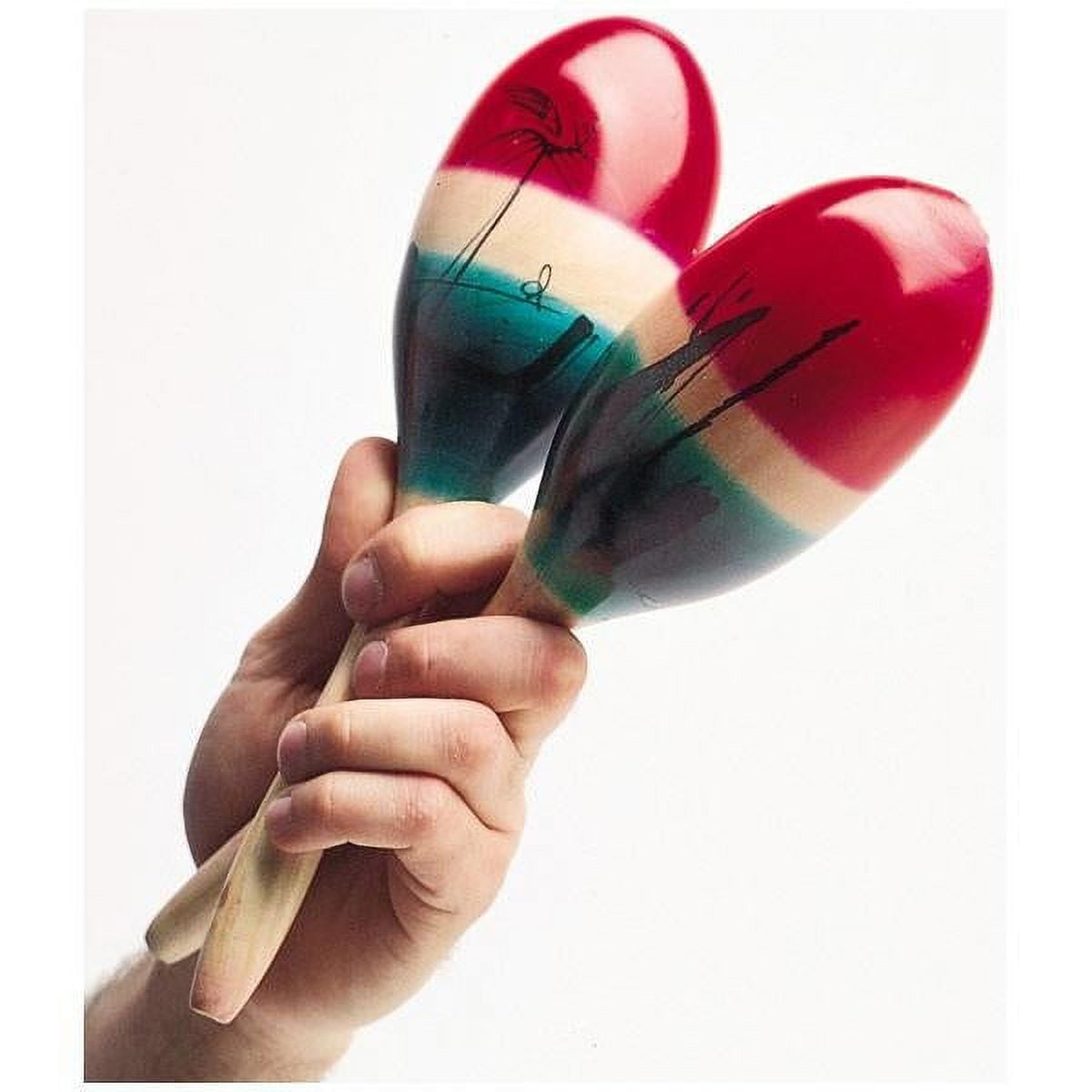 WSNDM 2 Pièces Bois Maracas, Percussion Shaker Hochet Marteau de Sable Instrument, Jouets Éducatifs pour Enfants, pour La Catégorie Musique Party Enfants Jeux (Couleur aléatoire) (Type 1