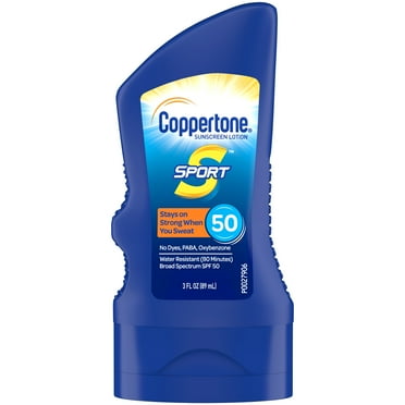 Coppertone Sport Sunscreen Lotion SPF 50, 3 fl oz. Travel Size