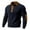 Navy, variant on Mens Long Sleeve Henley T Shirt Ribbed Knit Casual Button Collar Solid Pullover Top with Elbow Patch (Navy,XL)