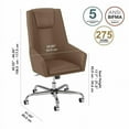 thumbnail image 4 of Studio C High Back Leather Box Chair in Saddle Tan, 4 of 7