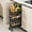 Black#964, variant on Rwvbm 3-Tier Rolling Slim Storage Cart, Mobile Shelving Unit with Wheels and 4 Hooks for Kitchen, Bathroom, Bedroom and Small Narrow Spaces
