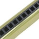 thumbnail image 5 of Armónica con 10 orificios, doble llave, para adultos principiantes, dorado, 5 of 9
