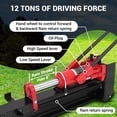 thumbnail image 2 of Hydraulic Log Splitter Wood Cutter, 12 Ton Manual Wood Splitter with Horizontal Full Steel Beam & Spring-Loaded Return Knob, Portable Hand Powered Log Cutter with Built-in Wheels, 2 of 6