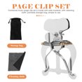 thumbnail image 3 of FESTFENDS 1Set Plated Silver Lyre for Trombone and Flute with Music Page Clip and Portable Storage Bag, 3 of 7