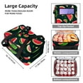 thumbnail image 3 of Watermelon Double Layered Insulated Refrigerated Lunch Bag with Two Compartments, Large Capacity, and Handheld Carry - 7.1x11.4x16.1 Inches, 3 of 6