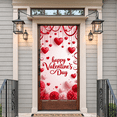 thumbnail image 5 of LUUFILx Valentine's Day Backdrop Romantic Heart Decorations Banner for Party Photography Props Background Celebration Event Supplies, 5 of 8