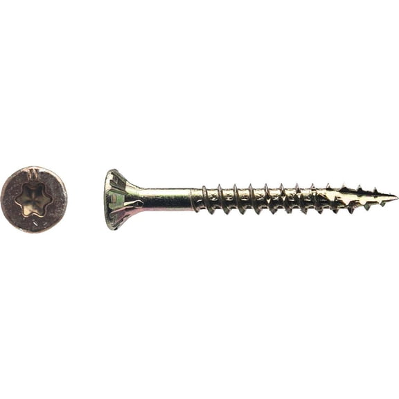 Big Timber 5015860 No.8 x 1.5 in. Star Wood Screws, Gold Zinc Coated - 1 lbs - Pack of 198