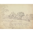 thumbnail image 2 of Benjamin West 14x12 Gold Ornate Wood Frame and Double Matted Museum Art Print Titled - Parsonage House at Henstead, 2 of 4