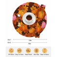 thumbnail image 6 of 13 Inch Round Placemats Set of 4, Pink Pumpkin Fall Non Slip Heat Insulation PP Table Mats, Thanksgiving Maple Leaves Farmhouse Washable Place Mats for Kitchen Dining Party Table Decor, 6 of 7