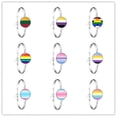 thumbnail image 1 of New Fashion Glass Cabochon Colorful Rainbow Flower Bracelet Crystal Chain Bangle Jewelry For Bisexual Lgbt Gay Pride Gift, 1 of 5