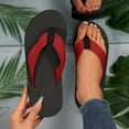 thumbnail image 2 of Agkizg Womens Beach Flip Flops, Thong Sandals, Plus Size Flat Flip-Flops Solid Color Round Open Toe Thong Sandals Casual Beach Indoor Outdoor Summer Slippers, 2 of 6