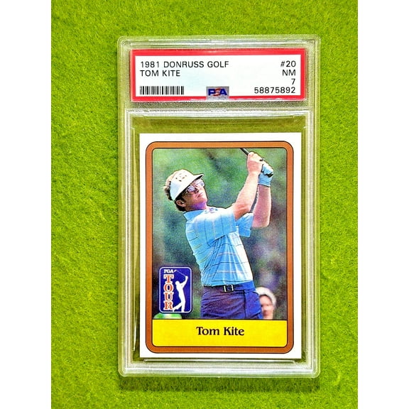 Tom Kite ROOKIE CARD PSA 7 Near MINT PGA GOLF RC 1981 Donruss Golf TOM KITE PGA