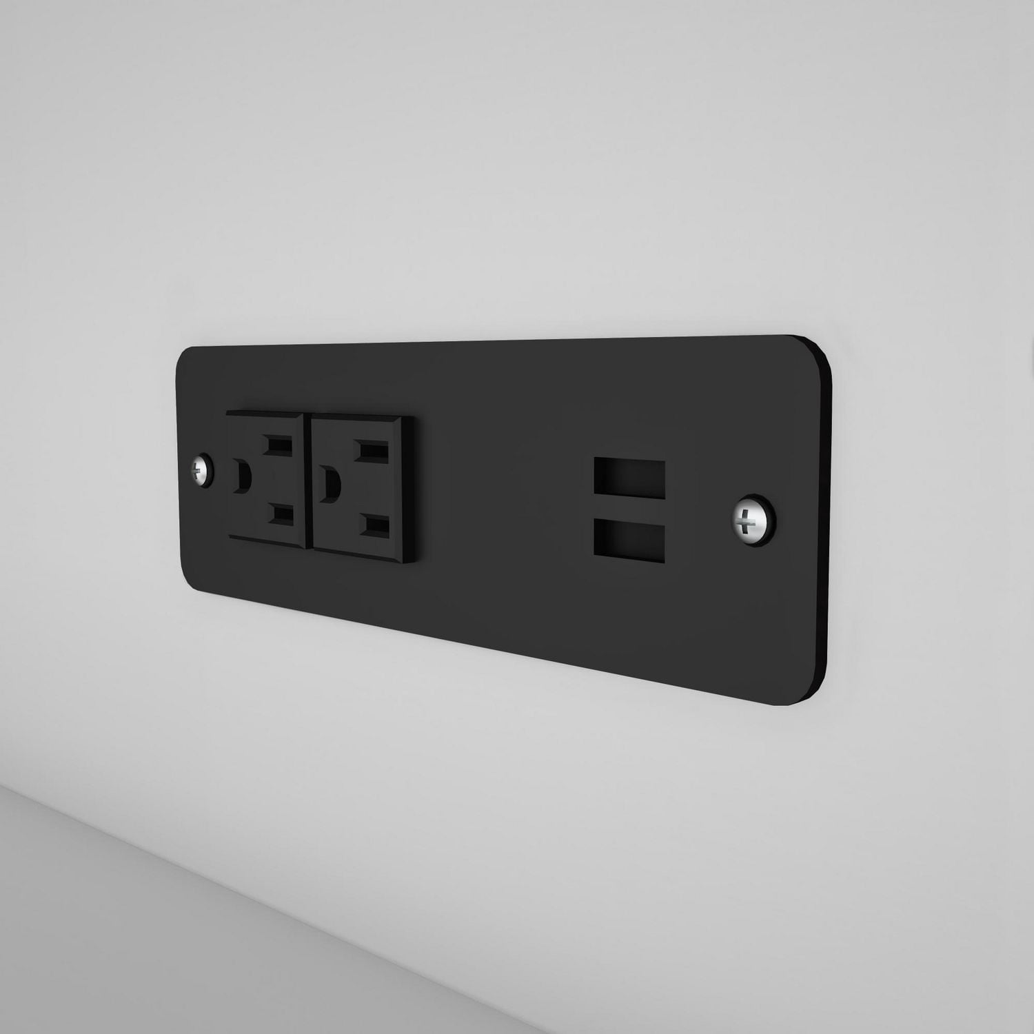 Pur by Bestar Full Cabinet Bed with Mattress in Bark Gray