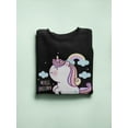 thumbnail image 3 of Kawaii Baby Unicorn Jumping Sweatshirt Women -Image by Shutterstock, Female XX-Large, 3 of 4