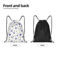 thumbnail image 2 of Yiaed Purple Chicory Print Drawstring Bags Drawstring Backpack Bulk String Back Pack Gym Sport Bag-Medium, 2 of 5