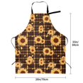 thumbnail image 2 of Kdxio Brown Plaid Sunflower Apron with Pockets Adjustable Kitchen Aprons for Men Women Waterproof Aprons for Cooking,Drawing,Crafting, Baking Household Cleaning, 2 of 8
