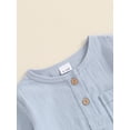 thumbnail image 6 of Raccmtaty Little Boys Summer Shorts Sets Short Sleeve Solid Color Tops and Drawstring Shorts Sets, 6 of 8