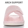 thumbnail image 3 of Litfun Orthotic Slippers for Women Adjustable Corduroy House Slippers Arch Support Slide Slippers, Pink, Size 11, 3 of 7