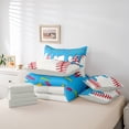 thumbnail image 6 of meiyoeat Baseball Ice Cream 7-Piece King Bedding For Kids,Kids Ball Games King Bed In A Bag For Boys,Light Gray Reversible, 6 of 7