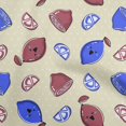 thumbnail image 1 of oneOone Polyester Spandex Maroon Fabric Asian Kawaii Craft Projects Decor Fabric Printed By The Yard 56 Inch Wide, 1 of 4