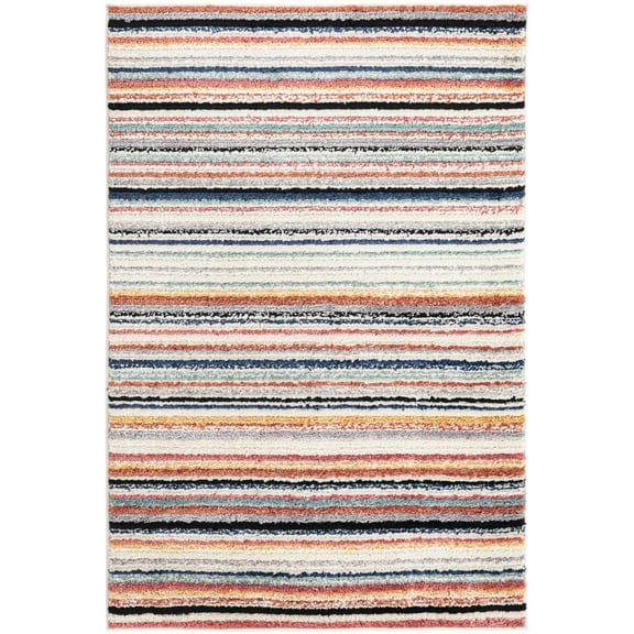 Rugs.com Tagine Collection Rug – 4' x 6' Ivory Medium-Pile Rug Perfect For Living Rooms, Kitchens, Entryways