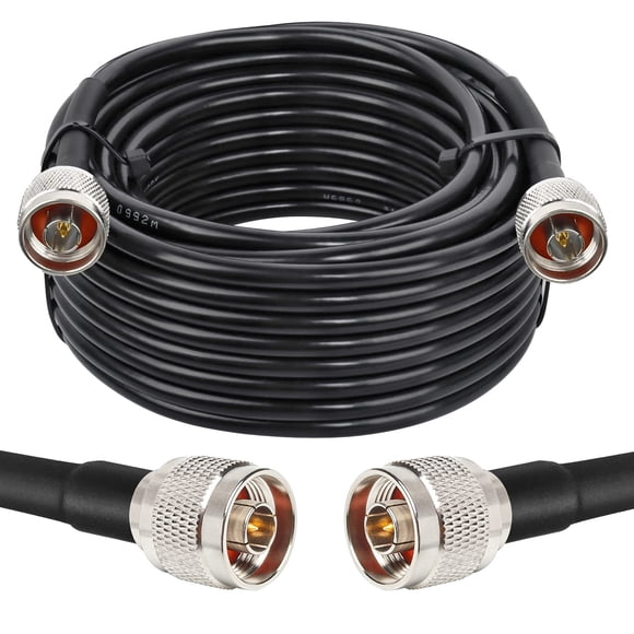 XRDS -RF N Mâle à N Mâle Câble 35 Pieds, Type N Câble KMR240 50 Ohms Câble d'Extension Coaxial N Mâle à N Mâle Connecteur Pur Cuivre Faible Perte Câbles Coaxial