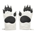 thumbnail image 1 of Bewildely Guantes para hornear Guantes para microondas Guantes con aislamiento térmico Algodón Silicona Cocina y Comedor Un par de osos polares, 1 of 6