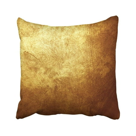 Gold Plated Mixed Metal ARTJIA Gray Bronze Gold Metal Yellow Golden Dark Copper Old Rough Weathered Plate Pillowcase Throw Pillow Cover 18x18 inches ()